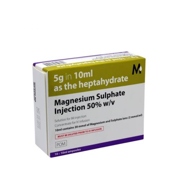 Magnesium Sulfate Injection 50%w/v (10 x 10ml)